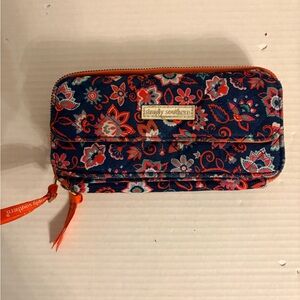 Simply Southern Navy and Orange Floral Wallet